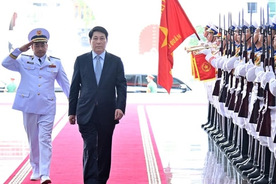 Chủ tịch nước Lương Cường dự Lễ kỷ niệm và trao Huân chương Hồ Chí Minh tặng Quân chủng Hải quân