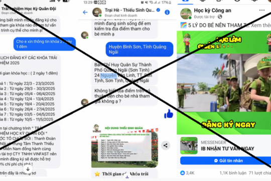 Cảnh giác trước chiêu trò lừa đảo học ‘kỳ quân đội, trại hè công an’