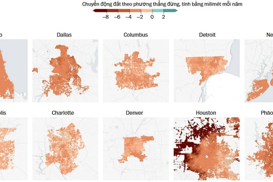 Các thành phố lớn ở Mỹ đang 'chìm dần' do sụt lún đất