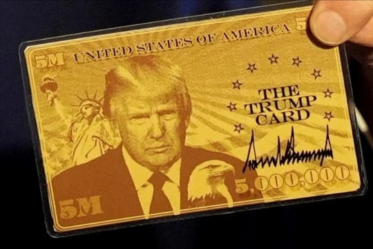 Mỹ giới thiệu 'thẻ vàng' 5 triệu USD in hình ông Trump