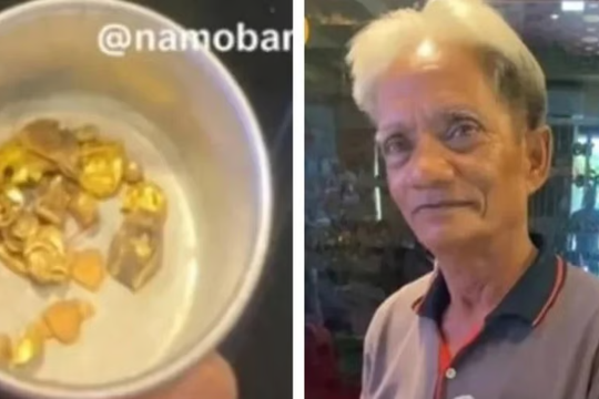 Nhân viên nhà tang lễ gom răng vàng từ tro cốt để đúc thành thỏi