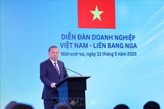 Tổng Bí thư Tô Lâm dự Diễn đàn doanh nghiệp Việt – Nga, khẳng định quyết tâm đưa hợp tác lên tầm cao mới