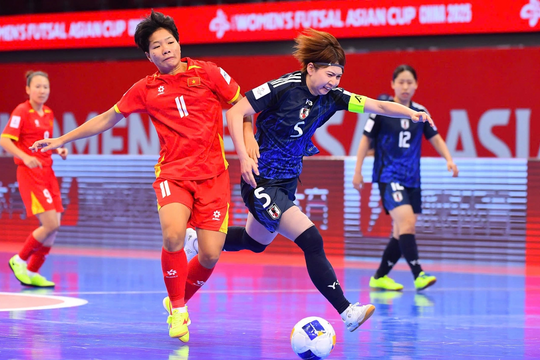 Thua Nhật Bản ở tứ kết, đội tuyển futsal nữ Việt Nam chia tay giải châu Á