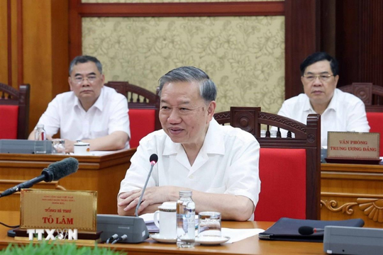 Tổng Bí thư Tô Lâm chủ trì cuộc họp về việc lấy ý kiến nhân dân sửa đổi Hiến pháp 2013