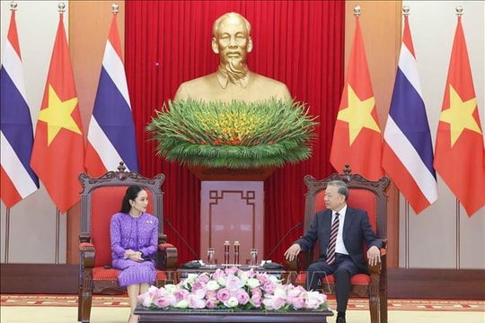 Tổng Bí thư Tô Lâm tiếp Thủ tướng Thái Lan Paetongtarn Shinawatra