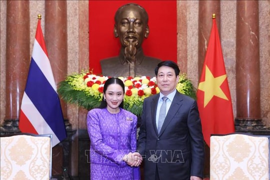 Chủ tịch nước Lương Cường tiếp Thủ tướng Thái Lan