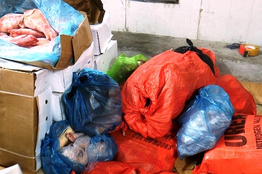 Ninh Bình: Kiểm tra, thu giữ gần 6,5 tấn thực phẩm đông lạnh không rõ nguồn gốc