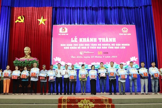 ‏Bàn giao 700 căn nhà tình nghĩa do T&T Group và SHB tài trợ cho người dân tỉnh Bạc Liêu‏
