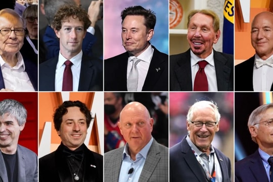 Tài sản 10 người giàu nhất Mỹ tăng thêm 365 tỷ USD trong năm qua