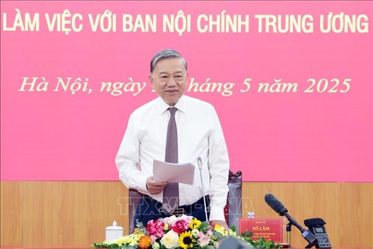 Tổng Bí thư Tô Lâm: Công tác nội chính phải hướng tới giữ vững ổn định để phát triển đất nước