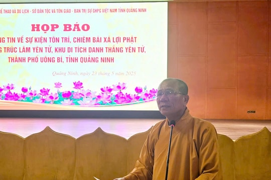 Xá Lợi Đức Phật sẽ được cung rước về Cung Trúc Lâm Yên Tử