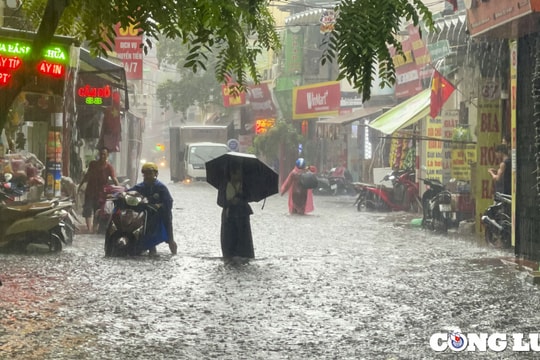 Nguy cơ ngập úng tại nhiều khu vực nội thành Hà Nội