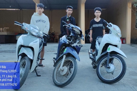 Huế: Bắt giữ 7 đối tượng trộm cắp xe máy liên tỉnh