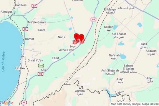 Israel không kích đáp trả Syria sau vụ tấn công rocket tại Cao nguyên Golan