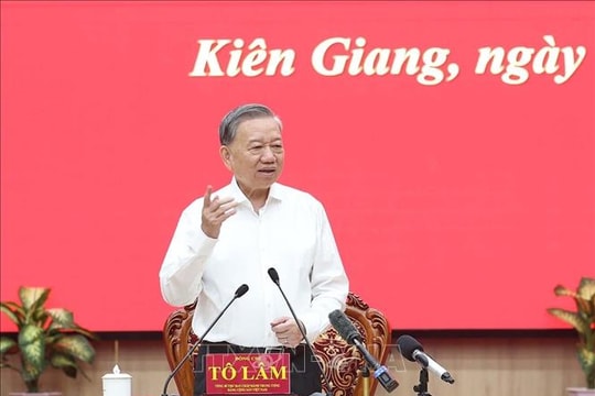 Tổng Bí thư Tô Lâm: Tỉnh An Giang mới hướng đến mục tiêu trở thành Trung tâm kinh tế biển quốc gia