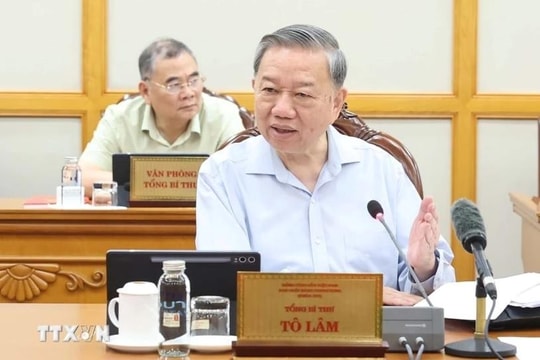 Tổng Bí thư Tô Lâm chủ trì họp về sắp xếp tổ chức bộ máy và đơn vị hành chính