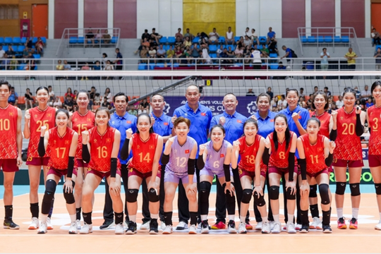 Đội tuyển bóng chuyền nữ Việt Nam thắng áp đảo trận ra quân AVC Nations Cup 2025