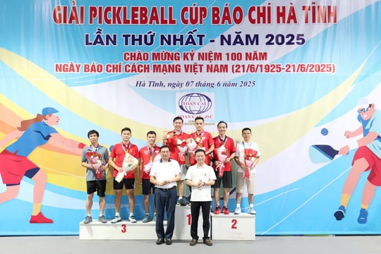 Giải Pickleball Báo chí Hà Tĩnh: Giao lưu, đoàn kết và những khoảnh khắc đáng nhớ