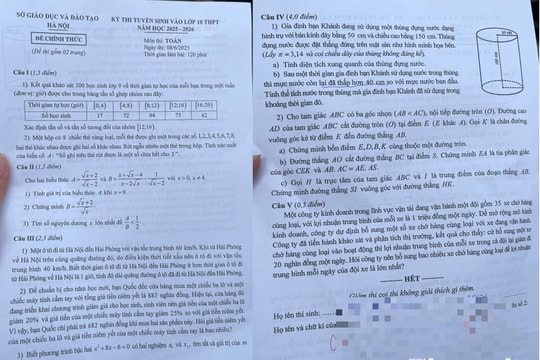 Đề thi môn Toán vào lớp 10 THPT công lập Hà Nội và gợi ý đáp án