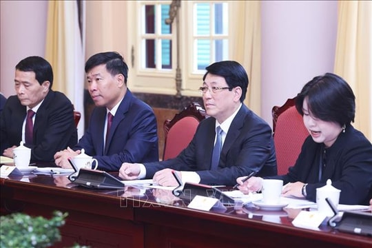 Chủ tịch nước Lương Cường tiếp Đại sứ EU và các nước thành viên