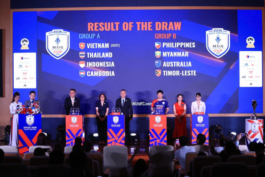 Giải bóng đá nữ Đông Nam Á 2025 : Việt Nam chung bảng với Thái Lan, Indonesia và Campuchia