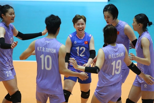 Đội tuyển bóng chuyền nữ Việt Nam thắng ấn tượng trận thứ 2 tại AVC Nations Cup