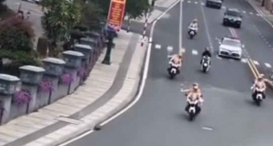 Người đi xe máy cắt ngang đoàn xe ưu tiên, bị triệu tập làm việc