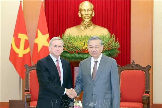 Tổng Bí thư Tô Lâm tiếp Chủ tịch phụ trách Quản trị toàn cầu Tập đoàn Qualcomm