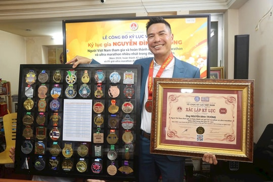 VĐV Nguyễn Đình Trường lập kỷ lục hoàn thành 42 giải marathon và 5 giải ultra marathon trong một năm