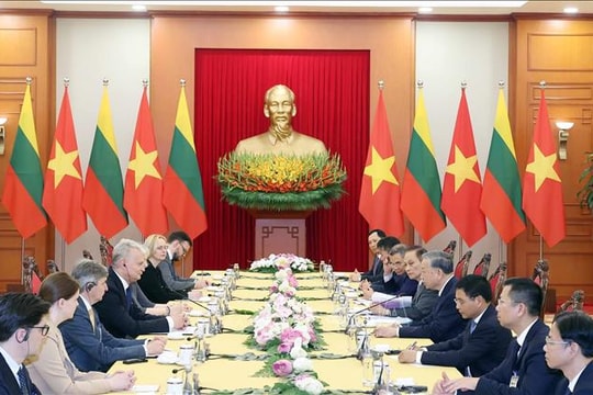Tổng Bí thư Tô Lâm hội kiến Tổng thống Cộng hòa Litva Gitanas Nauseda