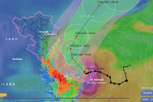 Bão số 1 mạnh lên, khu vực từ Hải Phòng đến Nghệ An có nguy cơ ngập úng