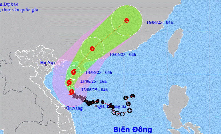 Bão số 1 mạnh lên cấp 10, giật cấp 13