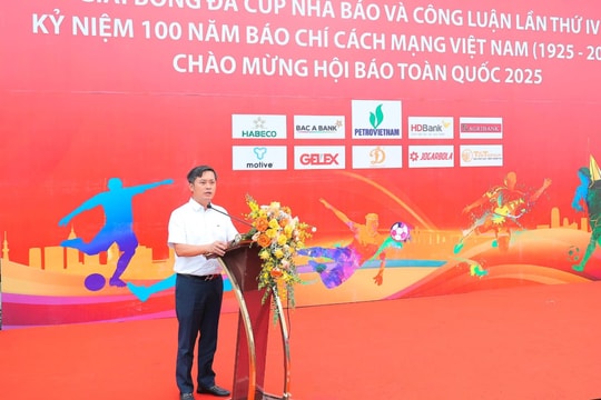 Tưng bừng khai mạc Giải bóng đá Cúp Nhà báo & Công luận lần thứ IV năm 2025