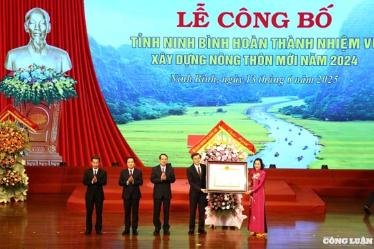 Lễ công bố tỉnh Ninh Bình hoàn thành nhiệm vụ xây dựng nông thôn mới