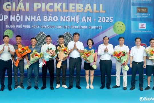 Khai mạc Giải Pickleball Cúp Hội Nhà báo Nghệ An 2025