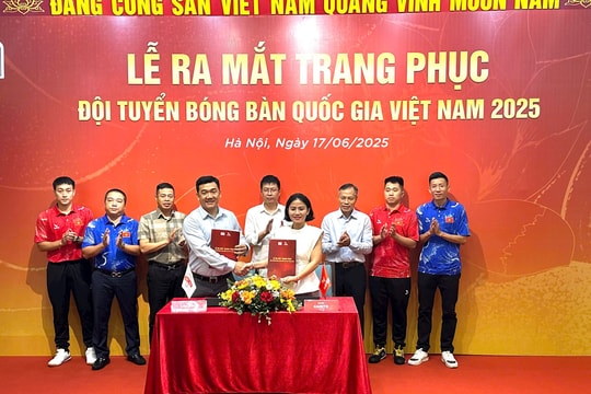 Ra mắt trang phục thi đấu Đội tuyển Bóng bàn Quốc gia Việt Nam 2025