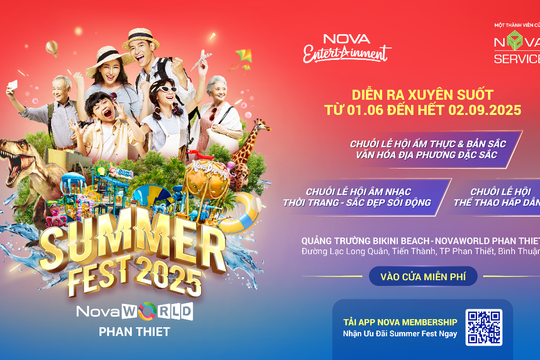Summer Fest 2025 sôi động nhiều hoạt động thể thao đến âm nhạc, thời trang tại Novaworld Phan Thiet