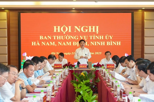 Ban Thường vụ Tỉnh ủy Hà Nam, Nam Định, Ninh Bình thông qua công tác tổ chức bộ máy thực hiện sáp nhập tỉnh