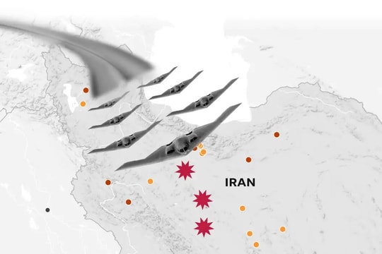 Chi tiết chiến dịch Búa tạ lúc nửa đêm của Mỹ: 'Bóng ma' B-2 dội 'siêu bom' xuống Iran