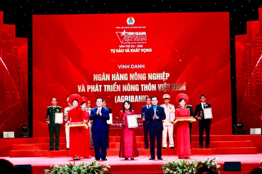 Agribank được vinh danh tại Chương trình “Vinh Quang Việt Nam” 2025: Khẳng định vị thế trụ cột trong sự nghiệp phát triển “Tam nông”