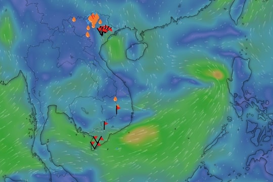 Vùng áp thấp trên Biển Đông có khả năng mạnh lên thành áp thấp nhiệt đới