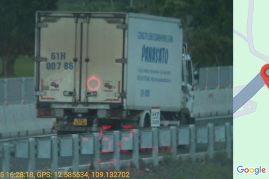 Chạy dưới tốc độ tối thiểu, tài xế xe tải bị xử phạt