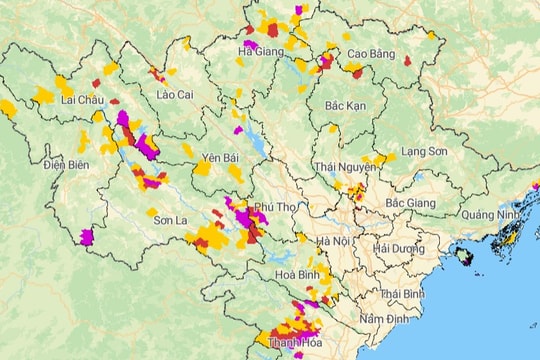 Cảnh báo lũ và sạt lở đất ở nhiều tỉnh miền núi từ đêm 27/6