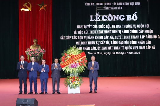 Thành lập 166 xã, phường thuộc tỉnh Thanh Hóa