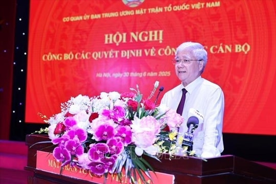 Ủy ban Trung ương MTTQ Việt Nam công bố tổ chức bộ máy và cán bộ theo mô hình mới