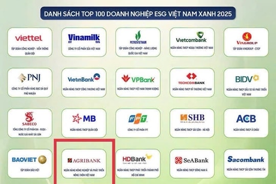 Agribank - Doanh nghiệp ESG Việt Nam xanh 2025