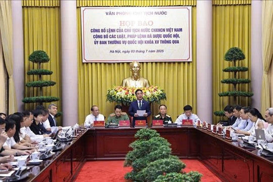 Công bố Lệnh của Chủ tịch nước về 15 luật, 1 pháp lệnh