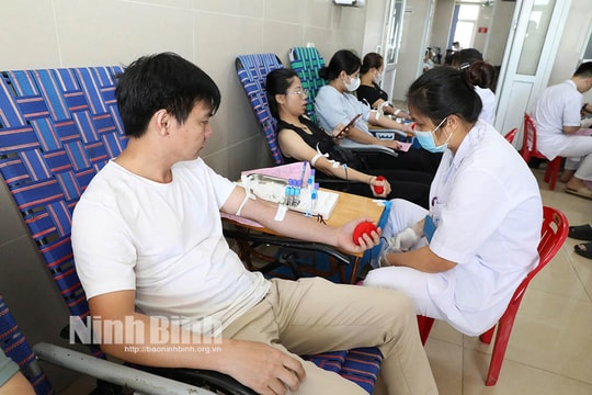 Ninh Bình: Tiếp nhận gần 400 đơn vị máu tại chương trình ‘Hiến máu khẩn cấp’