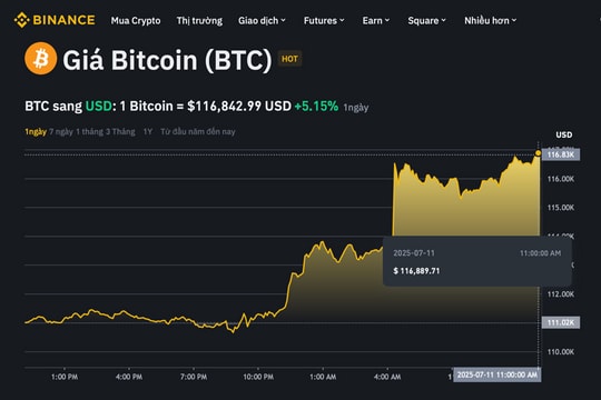 Động lực đẩy giá Bitcoin lên đỉnh cao nhất mọi thời đại 117.000 USD