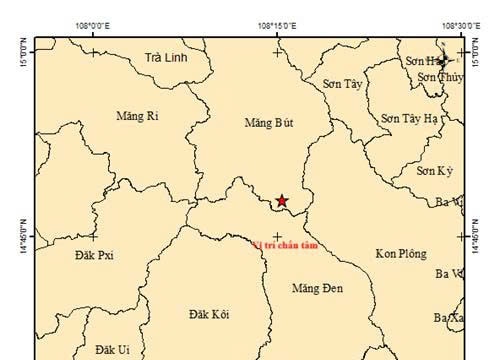 Liên tiếp xảy ra các trận động đất ở Quảng Ngãi